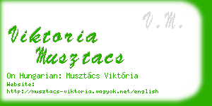 viktoria musztacs business card