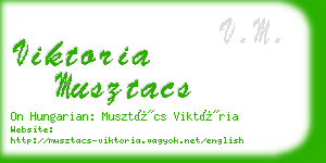 viktoria musztacs business card